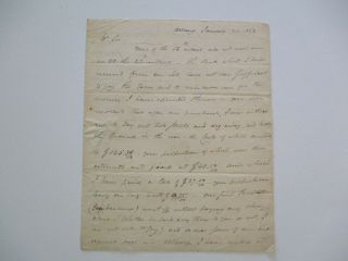 Antique 19th Century Letter To Smith Thompson Ny Francis Bloodgood Lawyer 1824