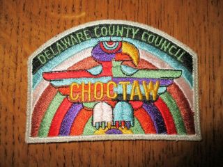 Boy Scout Csp Jsp Rare Delaware County Council Choctaw Jamboree Shoulder Strip