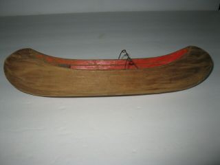 Antique Wooden Canoe Toy Folk Art Primitive Indian Hand Made Toy 100 Years Old