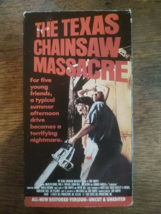 The Texas Chainsaw Massacre Uncut And Unedited Vhs Rare