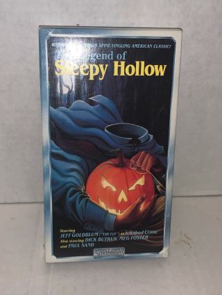 The Legend Of Sleepy Hollow Vhs 1988 Horror Jeff Goldblum Dick Butkus Rare