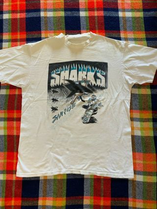 Rare Vintage San Jose Sharks Hockey Single Stitch Shirt