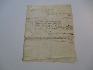 Antique Receipt Historic Documents American York 1822 Supreme Court Signed