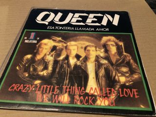 Queen Crazy Little Thing Called Love Rare Spain Spanish Vinyl 7”ps 1979