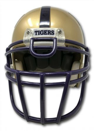 LSU Tigers Authentic Game Worn Schutt Gold Football Helmet Rare 2
