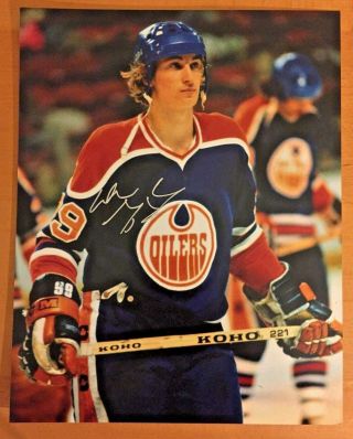 Rare Young Wayne Gretzky Signed Edmonton Oilers 11x14 Photo W/exact Proof &