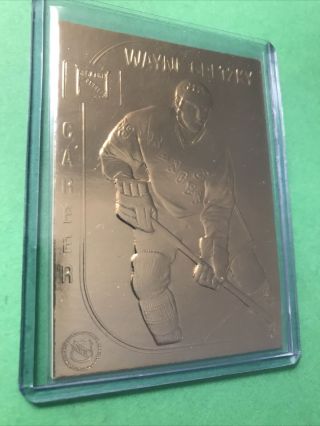 1999 - 2000 Ud Wayne Gretzky Rare Gold Sp Career York Rangers 3d Card Oilers