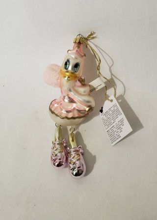 Christopher Radko Disney Glass Ornaments Nutcracker Daisy Duck Blown Glass Rare