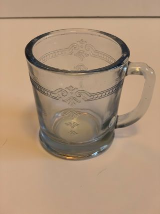 Rare Vintage Philbe Fire King Oven Glass Sapphire Blue Mug By Anchor Hocking