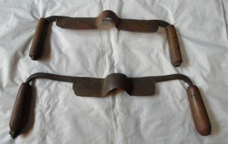 2 Antique Spokeshave Draw Knife Hand Forged