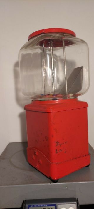Rare 1940 ' s Victor Topper 1 cent Gumball Vending Machine Machine with viewer 3