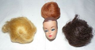 3 Vintage Barbie Doll Wigs 1 Head