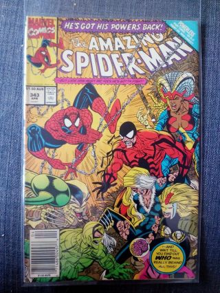 Spiderman 343,  Australian Price Variant,  1991,  Rare