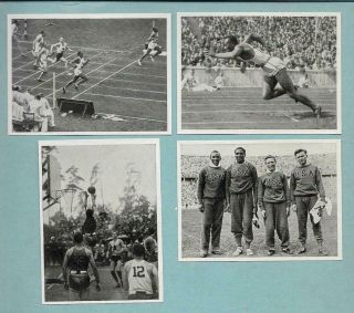 1936 Pet Cremer Jesse Owens Complete 144 Card Set In Rare Ex