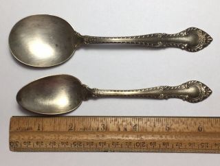 Set Of 2 Gorham Sterling Silver Spoons English Gadroon Pat.  1939