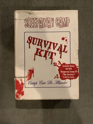 Sleepaway Camp Survival Kit Box Set 4 Discs 2002 Dvd 1983 Rare Oop Horror