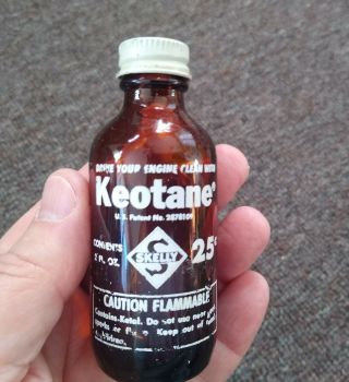 Rare 1950s? Skelly Oil Co.  " Keotane " Glass Bottle.  Cool