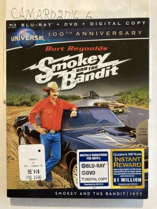 Smokey And The Bandit (blu - Ray/dvd,  2012,  2 - Disc Set) Rare Oop Slipcover - No Digital