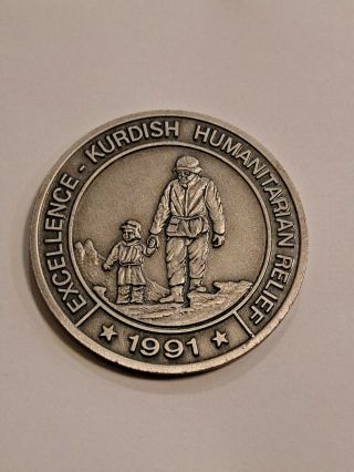 1991 Kurdish Humanitarin Relief Provide Comfort Rare Challenge Coin S/h