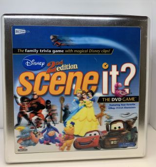 Disney Scene It? 2nd Edition In Tin Dvd Game 100 Complete Rare