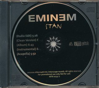 Eminem Stan RARE promo CD single ' 00 2