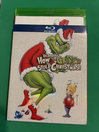 Dr Seuss’ How The Grinch Stole Christmas Blu Ray Rare Green Case With Slipcover