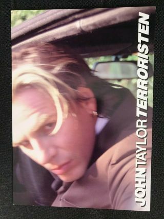 John Taylor Terroristen 1998 Promo 2 - Sided 8.  5x6 Color Photo Postcard Rare