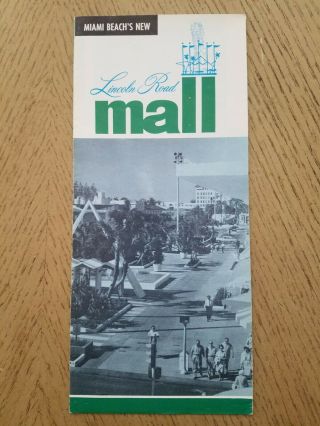 Rare 1961 Lincoln Road Mall Miami Beach Florida Photo Brochure Morris Lapidus Fl