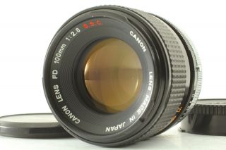 Rare " O " [mint] Canon Fd 100mm F2.  8 S.  S.  C.  Ssc Mf Telephoto Lens From Japan