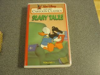 Walt Disney Scary Tales Volume 3 Vhs Rare Halloween Horror Donald Duck Clamshell