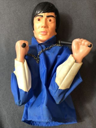 Rare Rare Rare Bruce Lee Punching Puppet With Nunchaku