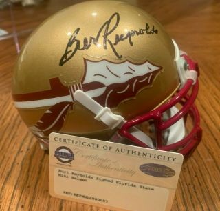 Rare Burt Reynolds Autographed Florida State Mini Helmet