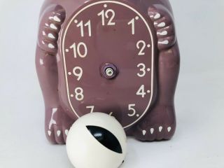 RARE Vtg Kit Kat Klock Cat Clock Lilac Purple 3