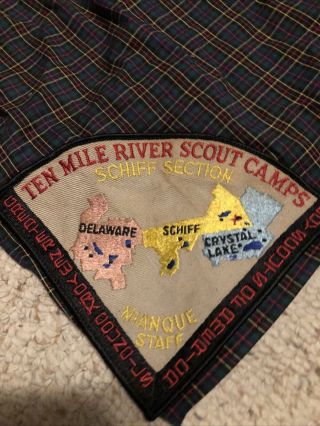 Vintage Bsa Rare Ten Mile River Scout Camps Schiff Nianque Staff Patch