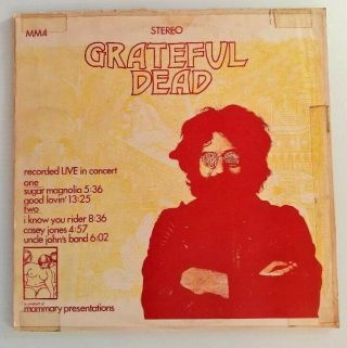 Ultra Rare Grateful Dead Recorded Live Lp 1971 Mother Records Bootleg Live Vg,
