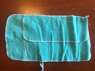 Tiffany Blue Felt Tarnish Resist Flatware Storage Bags Teaspoons