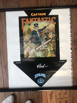 Elton John Captain Fantastic Poster 1975 Crazy Rare From Holland Orig.  Test Pres