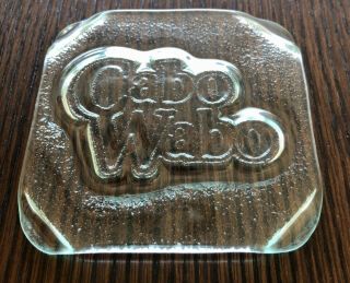 Cabo Wabo Tequila / Cantina Sammy Hagar Set Of 2 Glass Drink Coasters - Rare