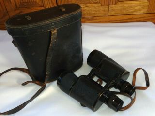 Rare Carl Zeiss Wwii Era 7x50 Us Navy Mark Xxxv Mod 1 Binoculars With Case