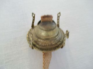 Antique No.  1 P&a " Banner " Kerosene Oil Lamp Brass Burner With Wick