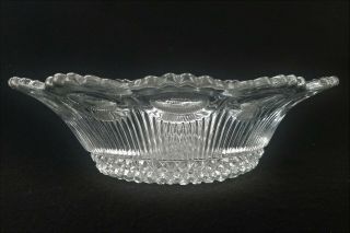 Antique Us Glass Co.  Manhattan Clear Round Bowl 11 "