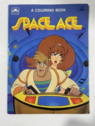 Space Ace Coloring Book Golden 1985 Don Bluth Rare