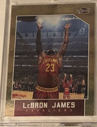 2015 - 16 Panini Hoops Rare Lebron James Gold Sparkle Refractor.  14.  Nm/mint