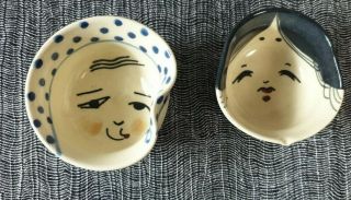 Antique Chinese/japanese Drinks Tea Cups Bowls Hand Painted