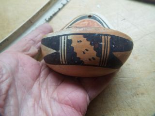 VERY RARE Old AMERICAN INDIAN Pueblo Pottery HANGING POT X MUSEUM PIECE 3