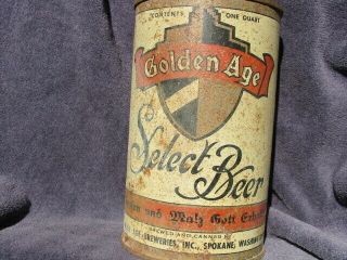 Golden Age Select Beer Quart Golden Age Breweries Spokane Washington RARE ONE 2