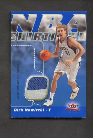 Dirk Nowitzki 2003/04 Fleer Focus " Nba Shirtified " Sp Prime Patch (10/50) Rare
