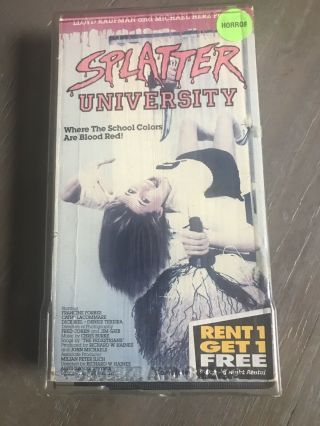 Splatter University Vhs 1984 Rare Slasher