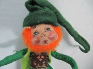 Vintage ANNALEE Doll Hand Painted Leprechaun Irish Elf 1987 MADE IN USA 3