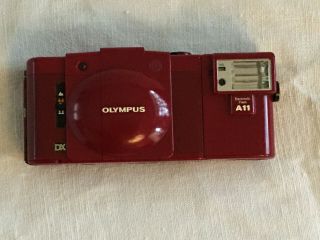 Rare Classic Olympus Xa - 3 Red Compact Rangefinder Film Camera - 100 Functional